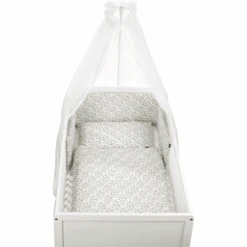 Alvi® Bettset 4-tlg. Petit Fleurs Grün/weiß 100 X 135 Cm