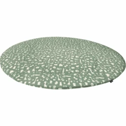 Alvi Krabbeldecke Rund Granite Animals Granitgrün/weiß Ø100cm