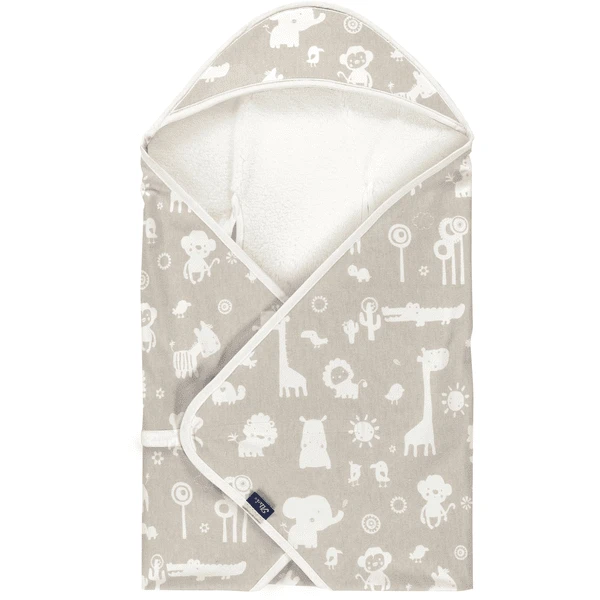 Alvi® Reisedecke 80 X 80 Cm Zootiere Taupe 1 Alvi® Reisedecke 80 X 80 Cm Zootiere Taupe