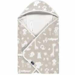 Alvi® Reisedecke Light Zootiere Taupe 80 X 80 Cm