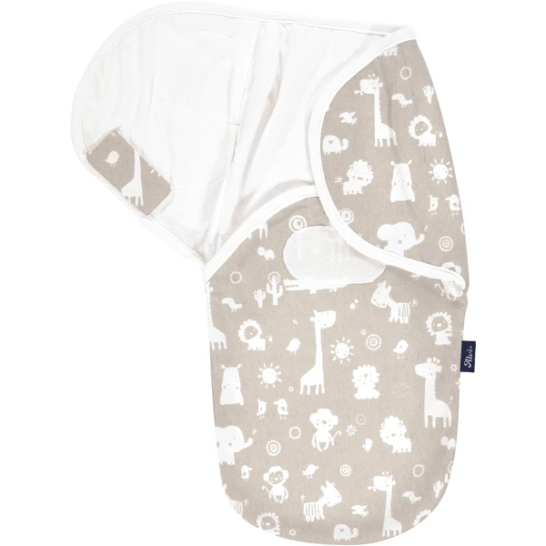 Alvi® Wickeltuch Harmonie Zootiere Taupe 1 Alvi® Wickeltuch Harmonie Zootiere Taupe