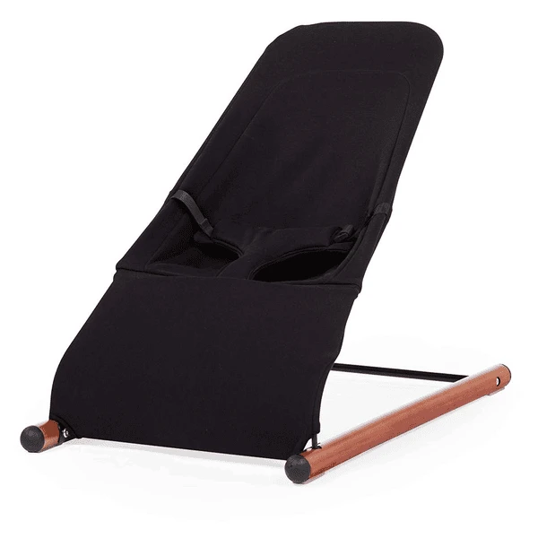 CHILDHOME Babywippe Evolux Nussbaum Schwarz 1 CHILDHOME Babywippe Evolux Nussbaum Schwarz