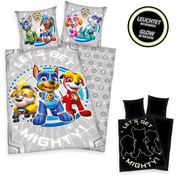 HERDING Bettwäsche PAW Patrol "Mighty Pups" 135 X 200 Cm 1 HERDING Bettwäsche PAW Patrol "Mighty Pups" 135 X 200 Cm