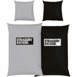 HERDING Bettwäsche Strassenkicker Grau-schwarz 155 X 220 Cm