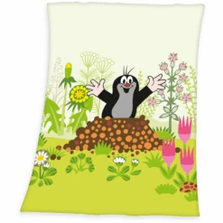 HERDING Soft-Peach Decke Der Kleine Maulwurf 75x100 Cm