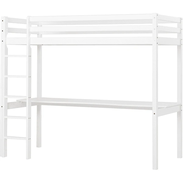 Hoppekids Basic Hochbett Mit Schreibtischplatte Weiss 90 X 200 Cm 1 Hoppekids Basic Hochbett Mit Schreibtischplatte Weiss 90 X 200 Cm