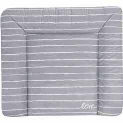JULIUS ZÖLLNER Wickelauflage Softy Grey Stripes 65 X 75 Cm