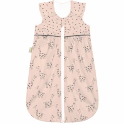 ODENWÄLDER Jersey-Schlafsack Anni Light Happy Giraffe Powder Love