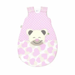 Odenwälder Jerseyschlafsack Mucki®air Sun Smart Hearts Light Pink 70 Cm - 110 Cm