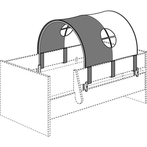PAIDI Spielzelt Anthrazit / Weiß 1 PAIDI Spielzelt Anthrazit / Weiß