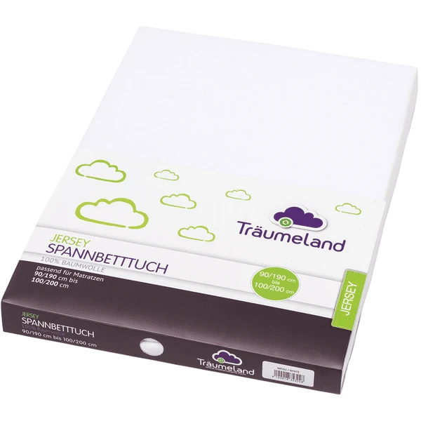 Träumeland Jersey Spannbetttuch Jersey Weiß 90 X 200 Cm 1 Träumeland Jersey Spannbetttuch Jersey Weiß 90 X 200 Cm