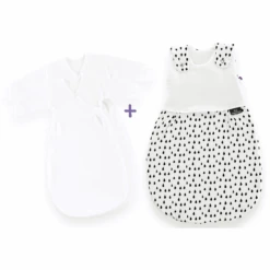 Träumeland Schlafsack-Set 3tlg. Liebmich Tropfen Schwarz